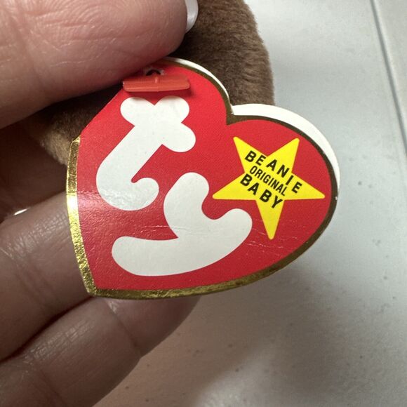 Ty Beanie Babies Hoot Owl Plush Stuffed Animal Vintage P3 Brown - Picture 3 of 7